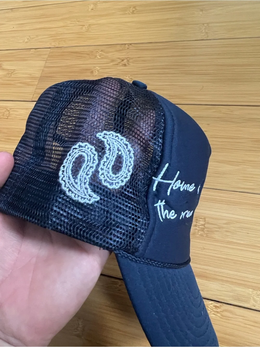 Pout Navy Trucker Hat with Eagle Embroidery